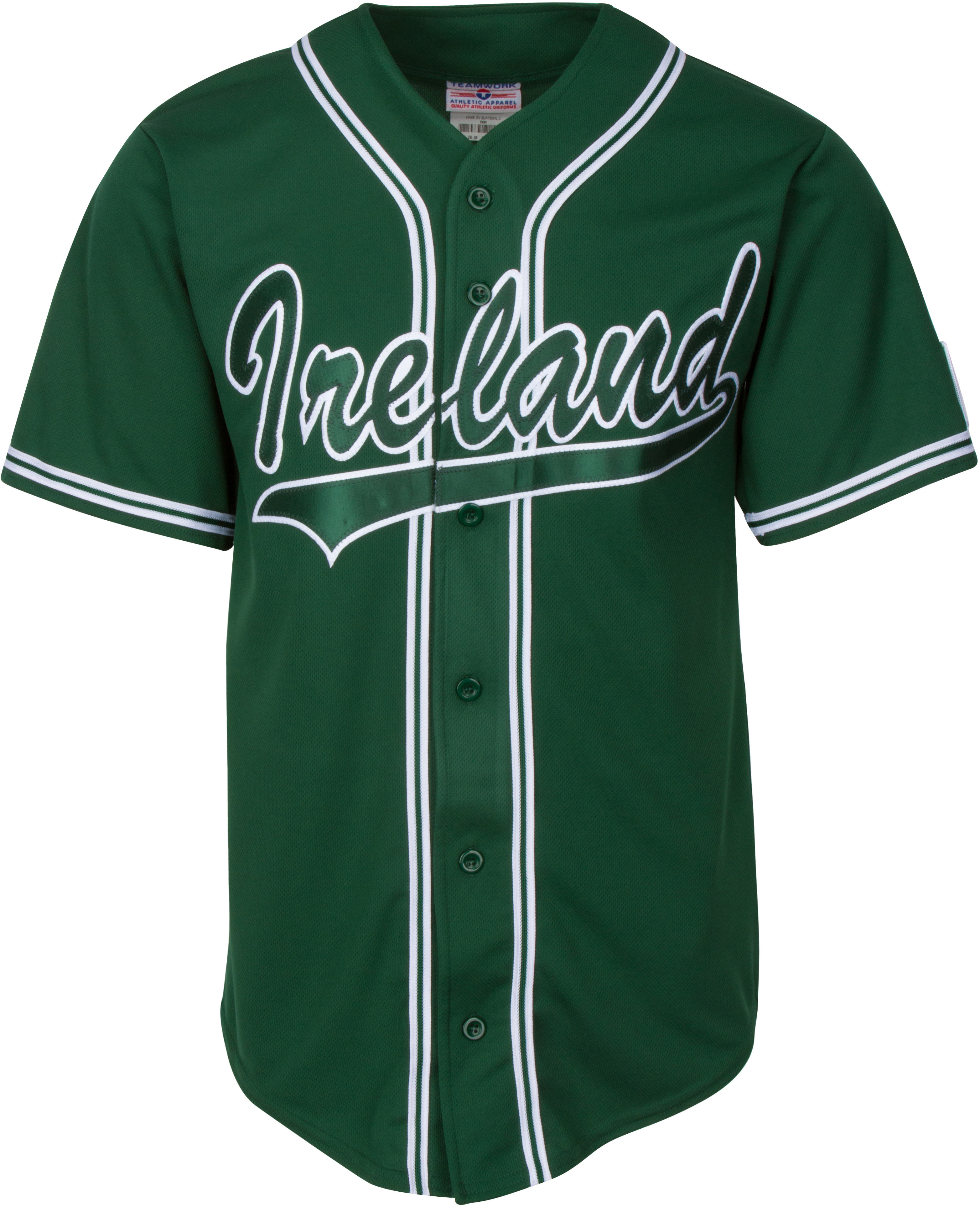 Team Ireland Irish National Baseball Team GREEN Customized Game Jersey IRLJER004