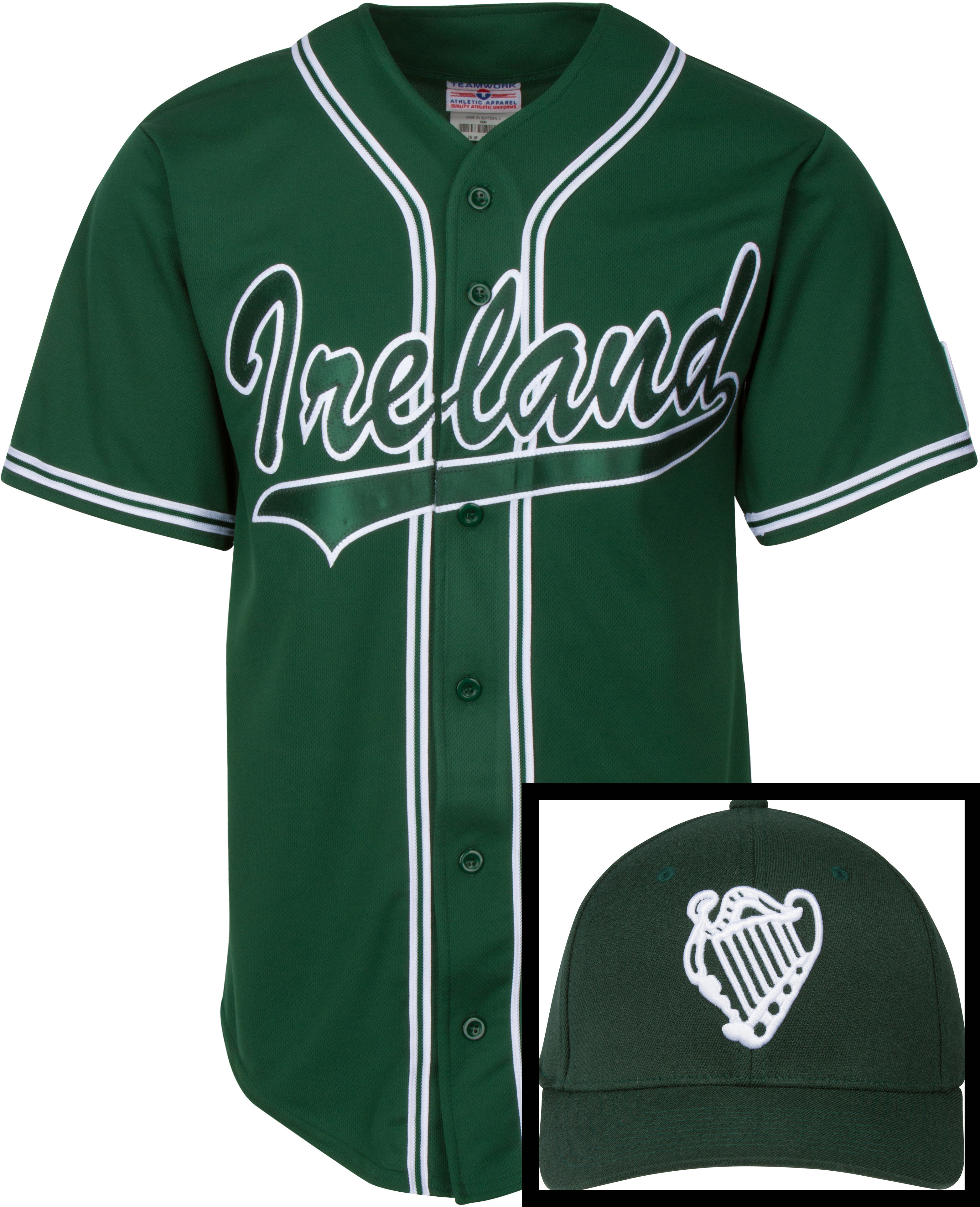 Ireland Baseball Jersey and Free Cap (Limited Time Offer) JerseyFreeCapOffer