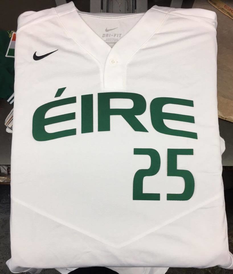 Ireland EIRE White Baseball Jersey by Nike 00008