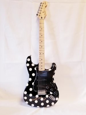 Autographed Polka Dot Guitar w/ free poster Autographed Polka Dot Guitar w/ free poster