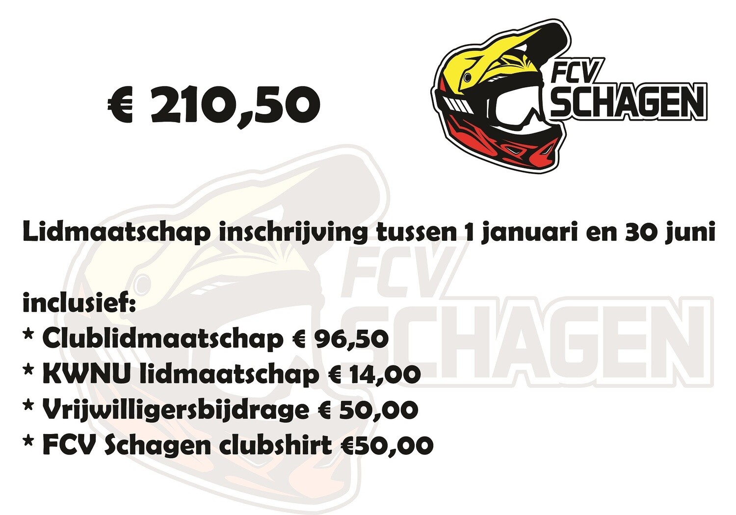 Lidmaatschap FCV Schagen e.o. Lidmaatschap FCV Schagen e.o.