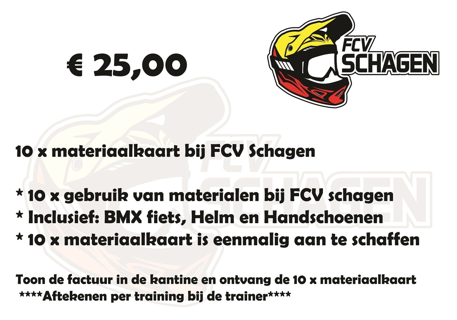 10x materiaalkaart bij FCV Schagen e.o. 10x materiaalkaart bij FCV Schagen e.o.