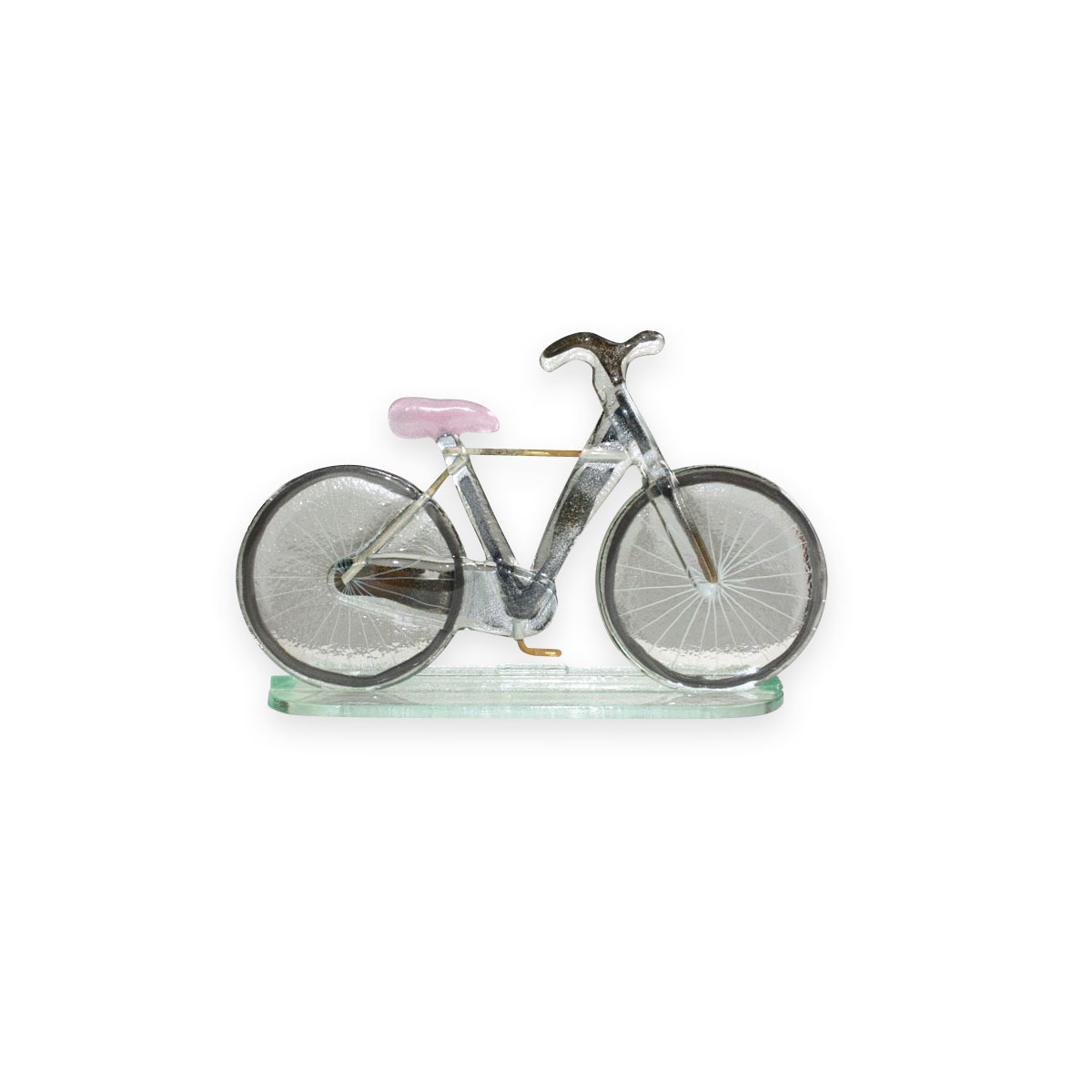Nobile Fused Glass Bicycle - Pink Large 558-11