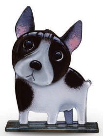 Nobile Fused Glass French Bulldog Pied Nobile Fused Glass French Bulldog Pied