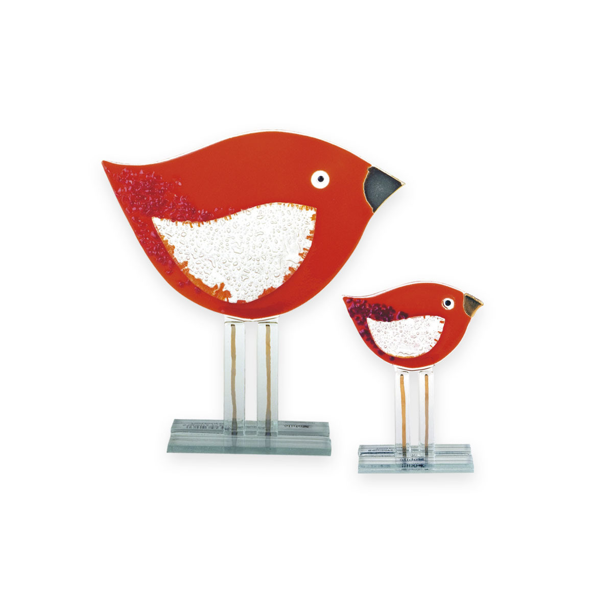 Nobile Glass Large Fused Red Bird Ornament Nobile Glass Large Fused Red Bird Ornament
