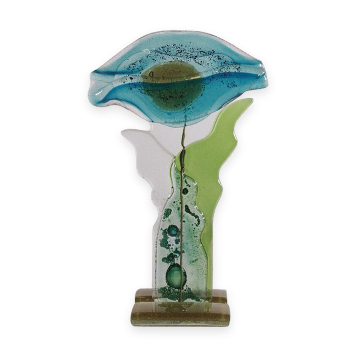 Nobile Fused Teal Flower Stem -25cm Nobile Fused Teal Flower Stem -25cm
