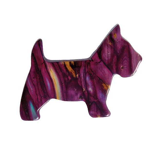 Heathergems Scottie Dog Brooch HB16