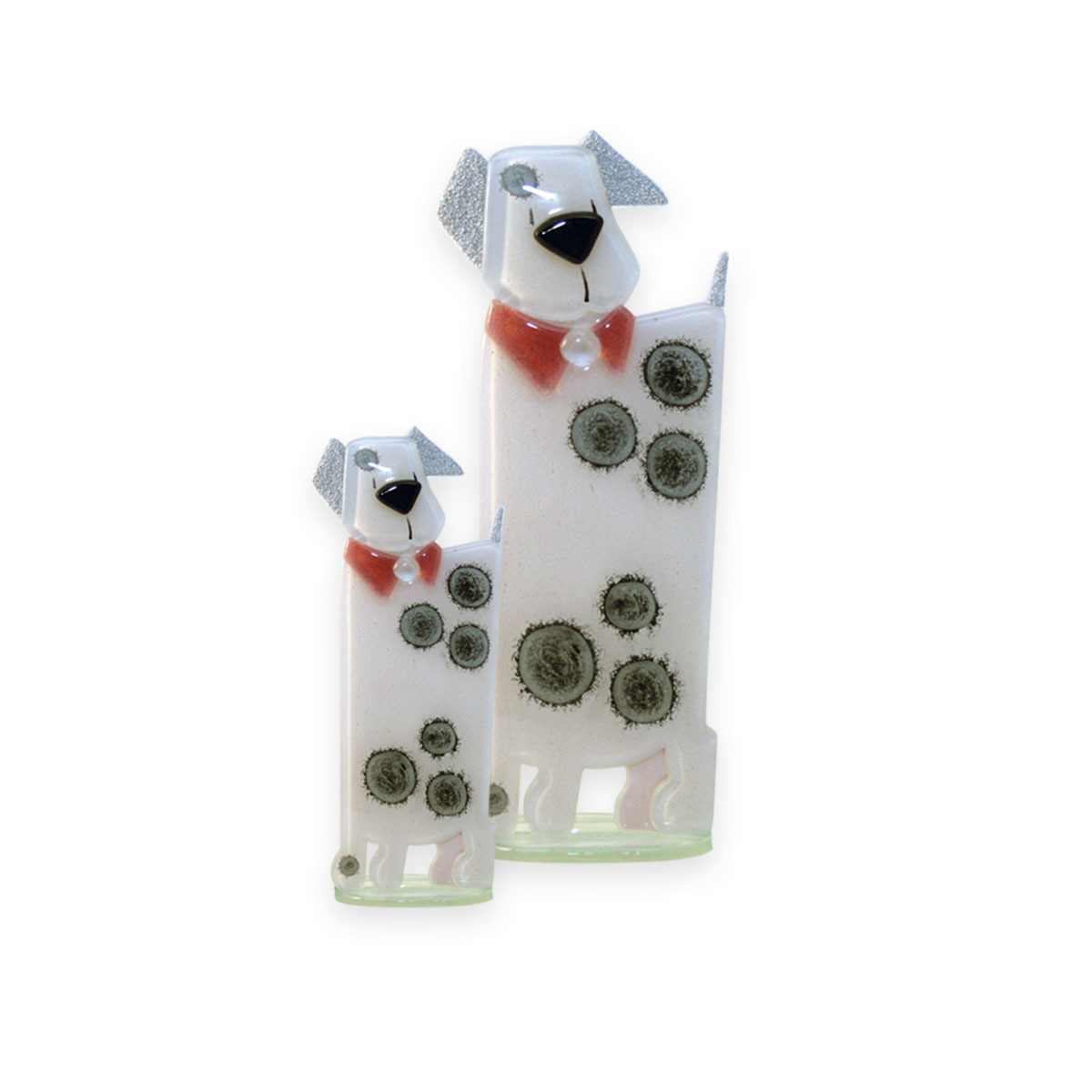 Nobile Glass Fused Glass Dog Pink Large 595-11