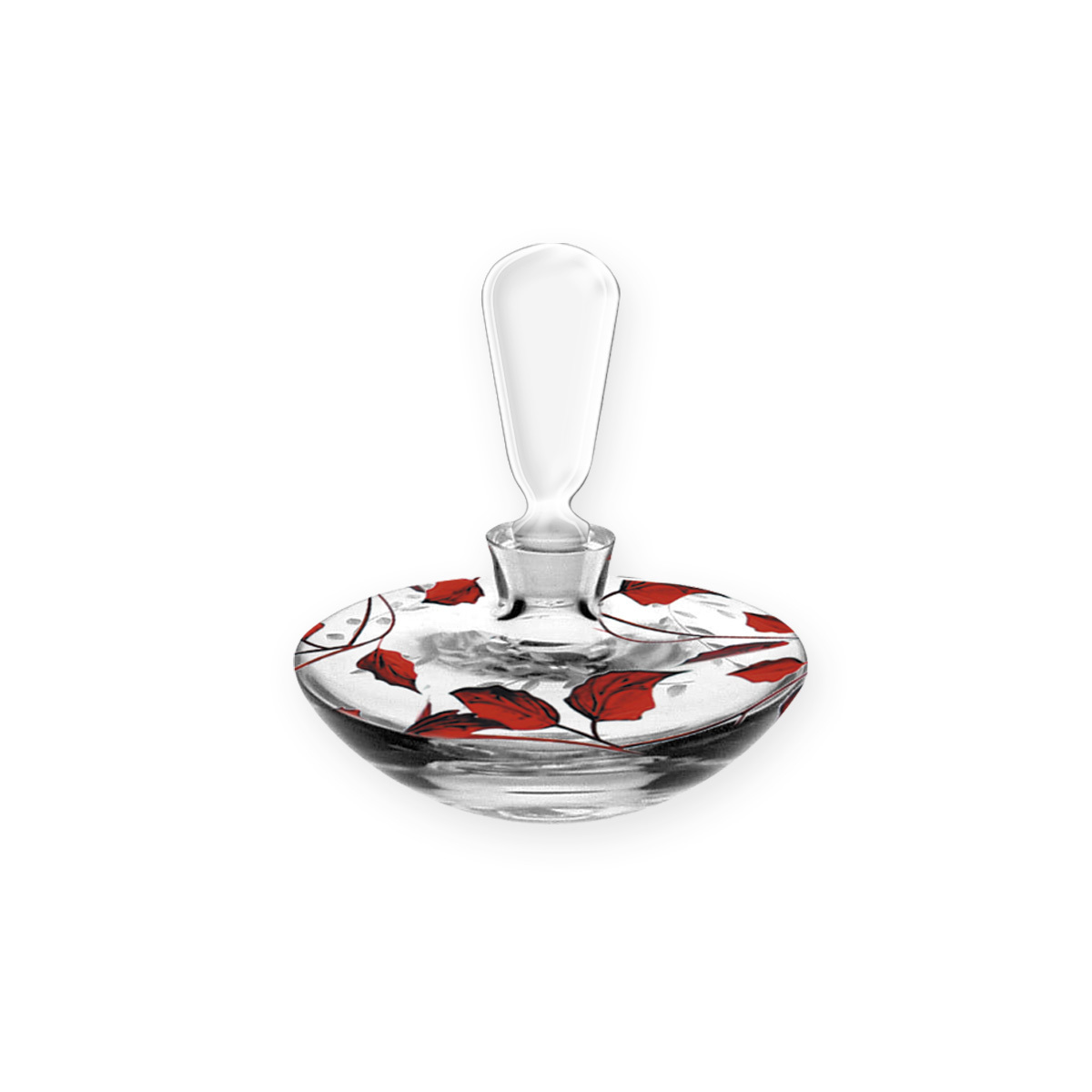 Nobile Glass Ruby Leaf Perfume Bottle 1465-15