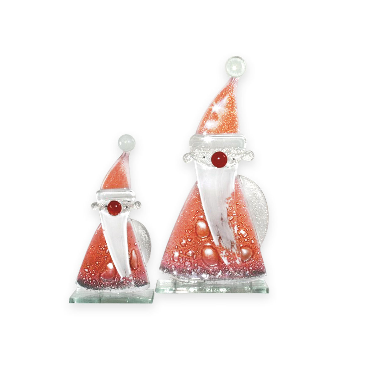 Nobile Glass Fused Glass Red Santa Large 861-13