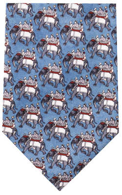 Indian Elephant Silk Tie by Fox & Chave Indian Elephant Silk Tie by Fox & Chave