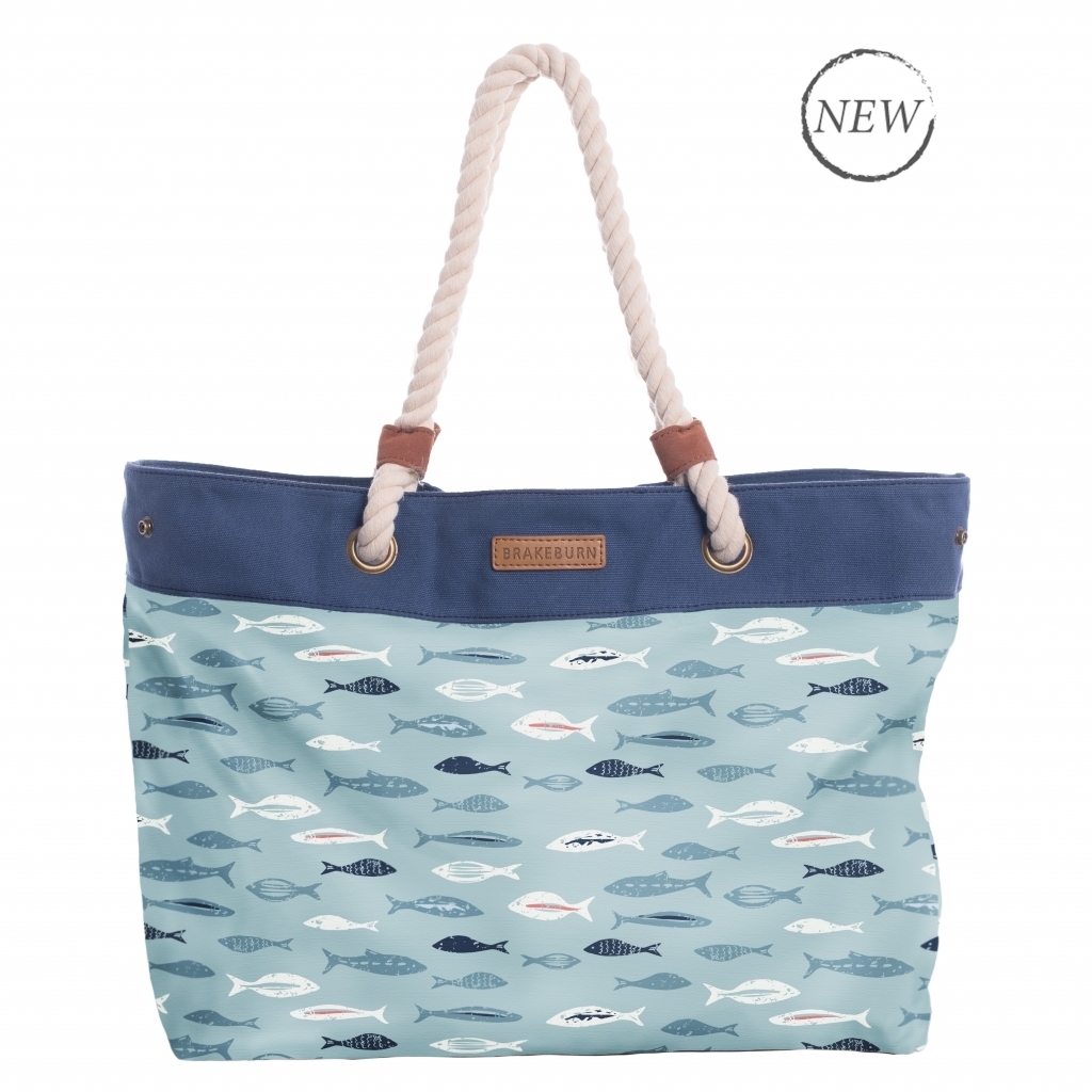Brakeburn Fishes Beach Bag Blue BBLBAG001338S17