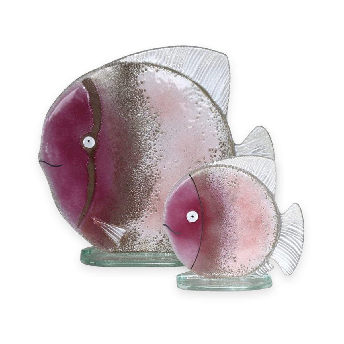Nobile Glass Fused Glass Fish Pink Small Nobile Glass Fused Glass Fish Pink Small
