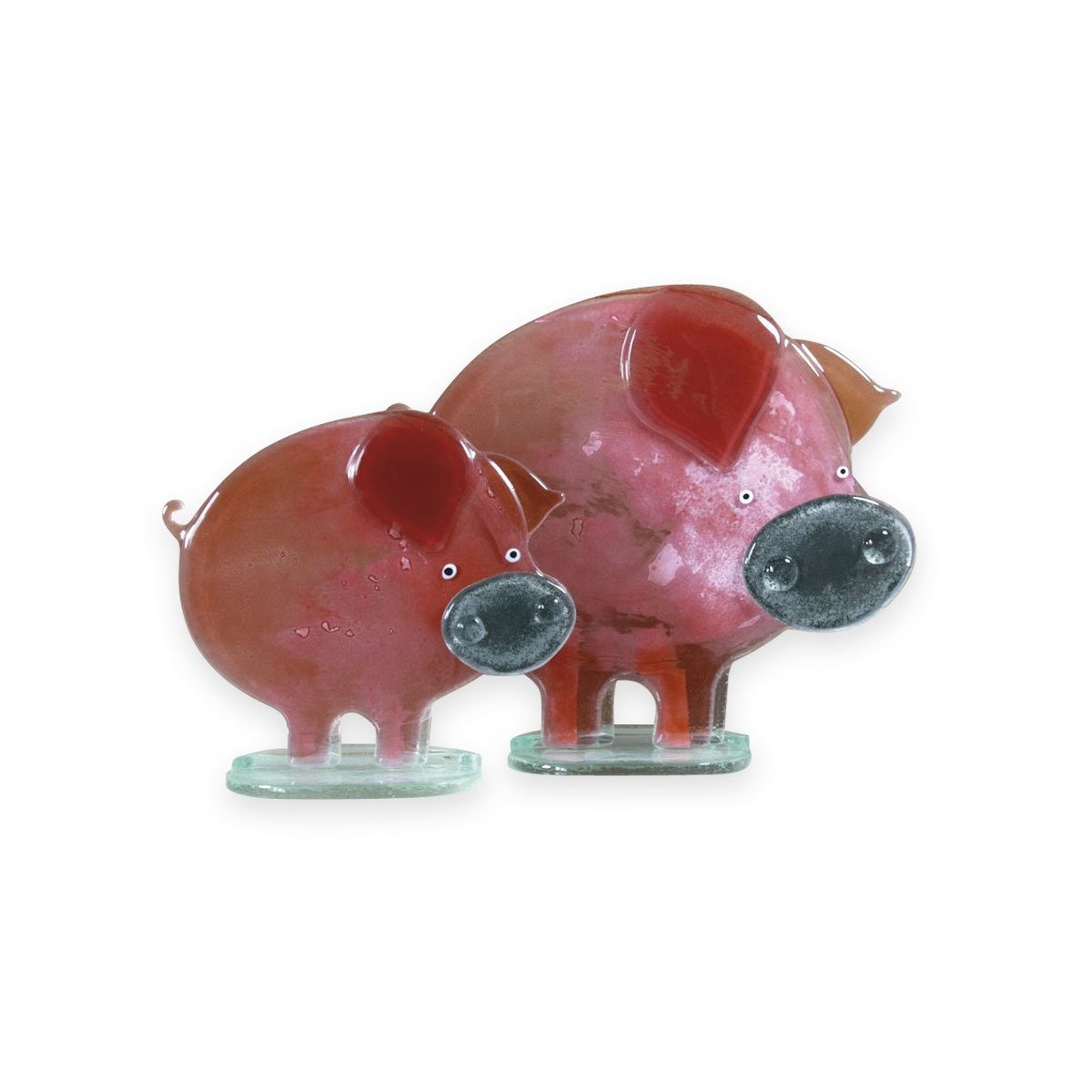 Nobile Fused Glass Pig- Porky Blush Small Nobile Fused Glass Pig- Porky Blush Small