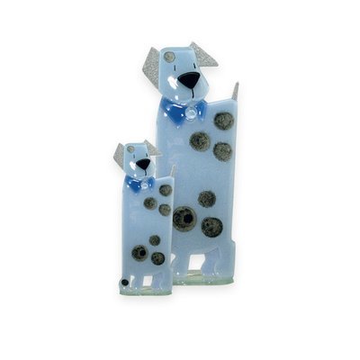 Nobile Glass Fused Glass Dog Blue Large Nobile Glass Fused Glass Dog Blue Large