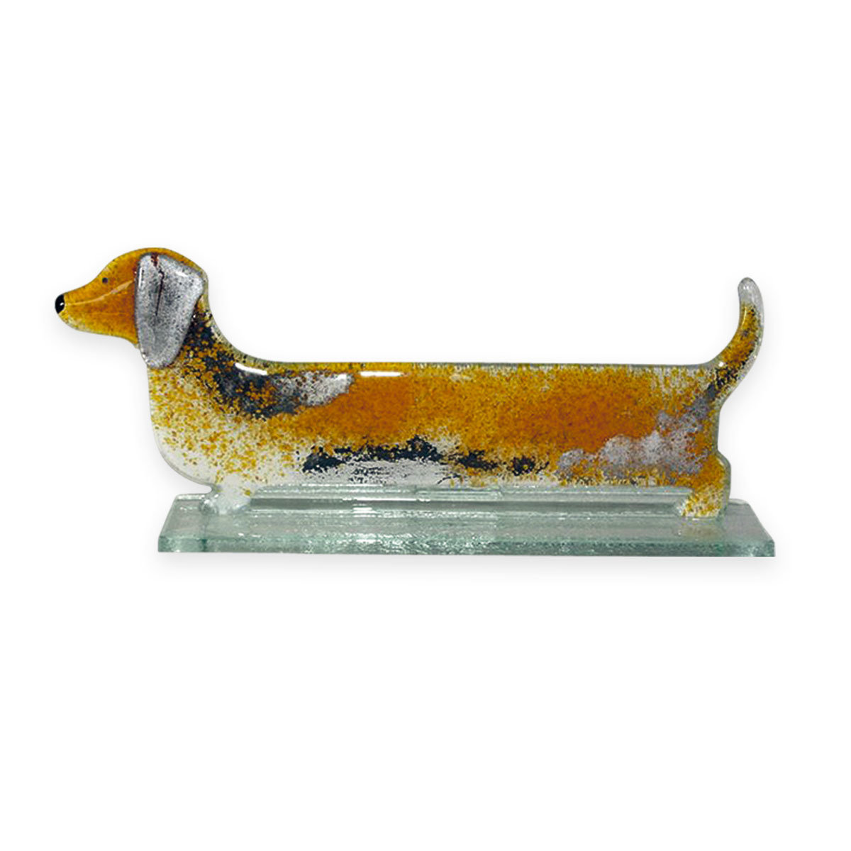 Nobile Glass Fused Sausage Dog Honey 702-12