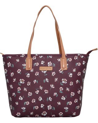 Brakeburn Floating Floral Tote Bag Textured PU Brakeburn Floating Floral Tote Bag Textured PU