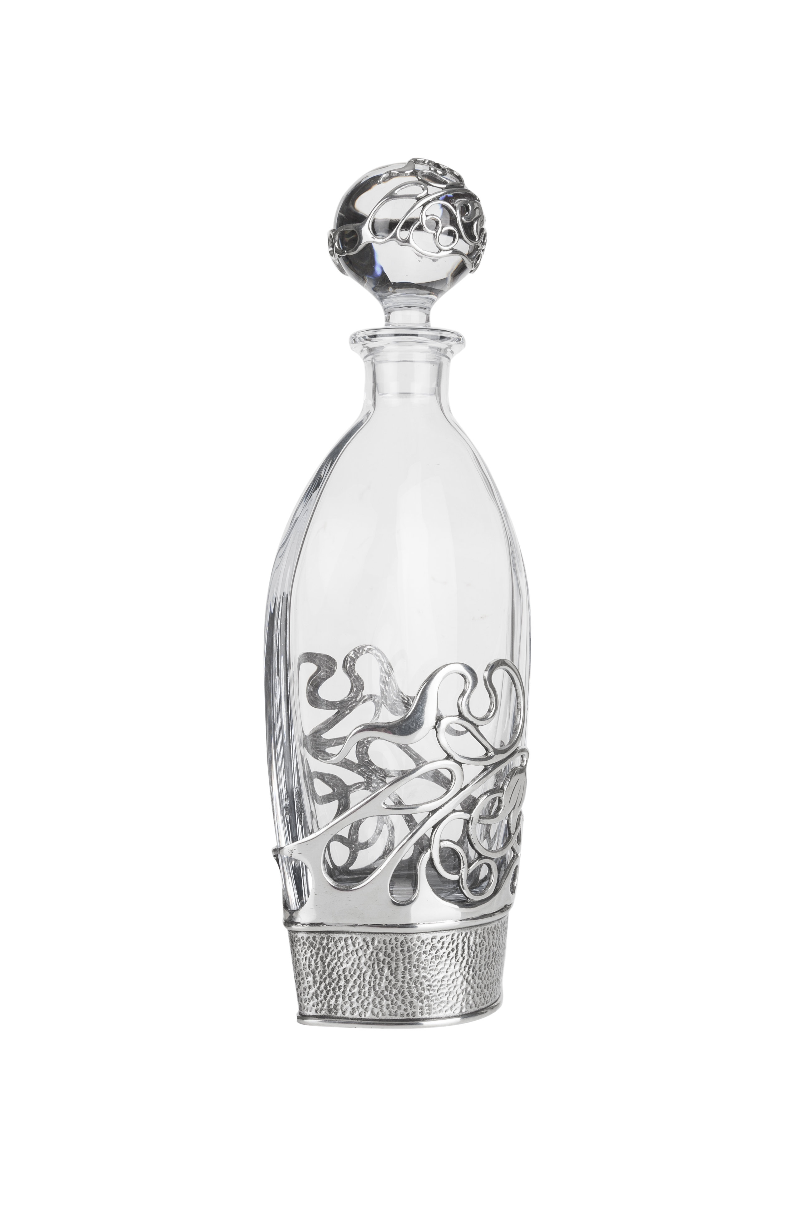 Swirl Orbit Pewter & Glass Decanter DEC02