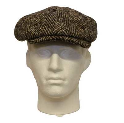 Olney Urban Chunky Herringbone Tweed Newsboy Cap Olney Urban Chunky Herringbone Tweed Newsboy Cap