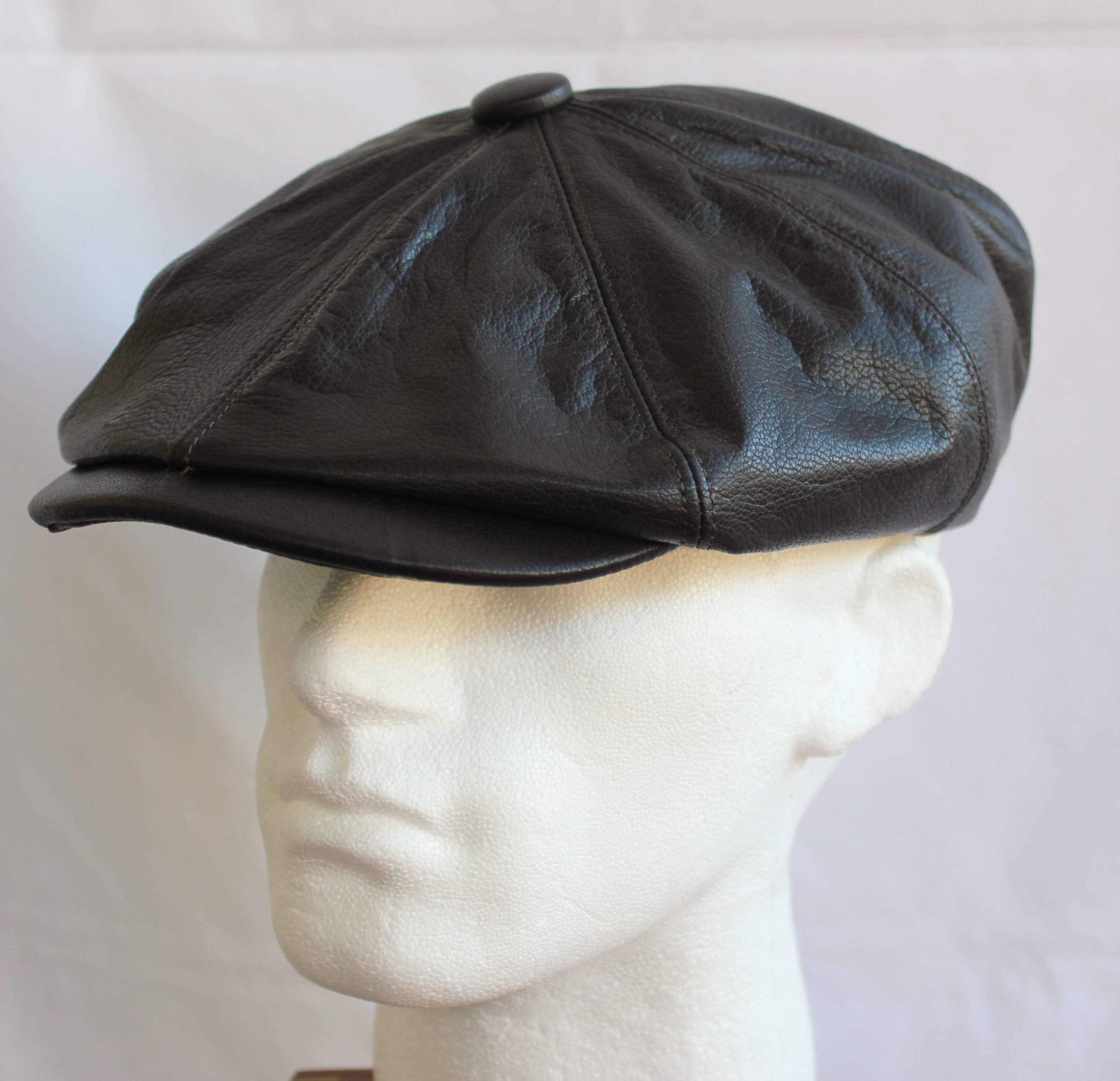 Olney Urban Leather Newsboy Cap R4722
