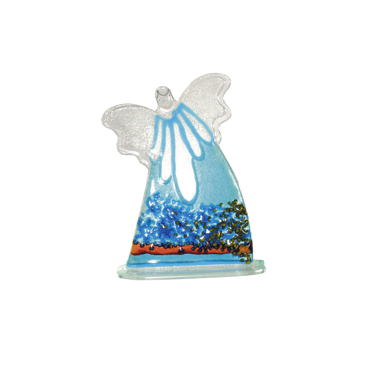 Nobile Glass Large Fused Glass Turquoise Angel Nobile Glass Large Fused Glass Turquoise Angel