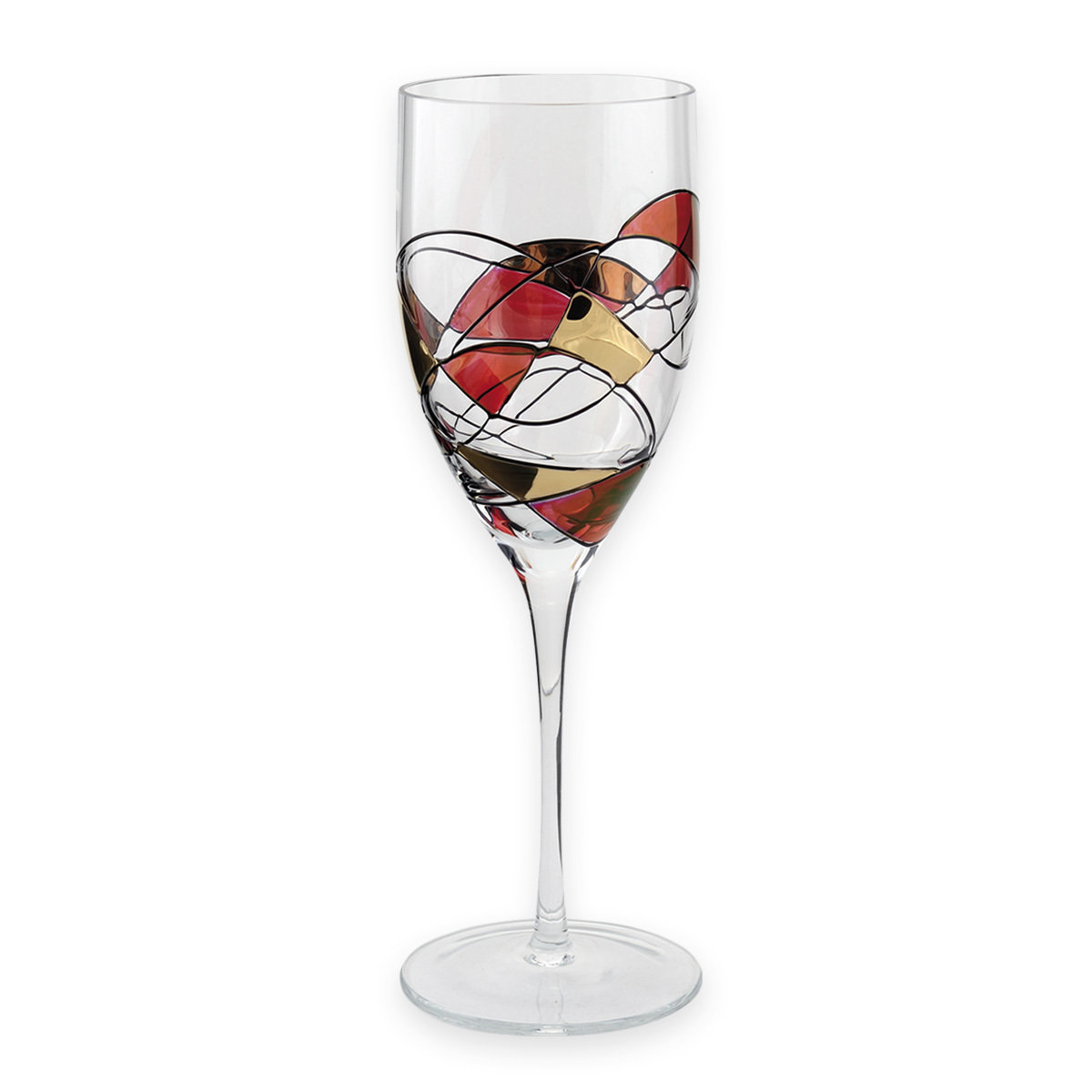 Nobile Ruby Mosaic Wine Glasses Pair Ruby M Wine