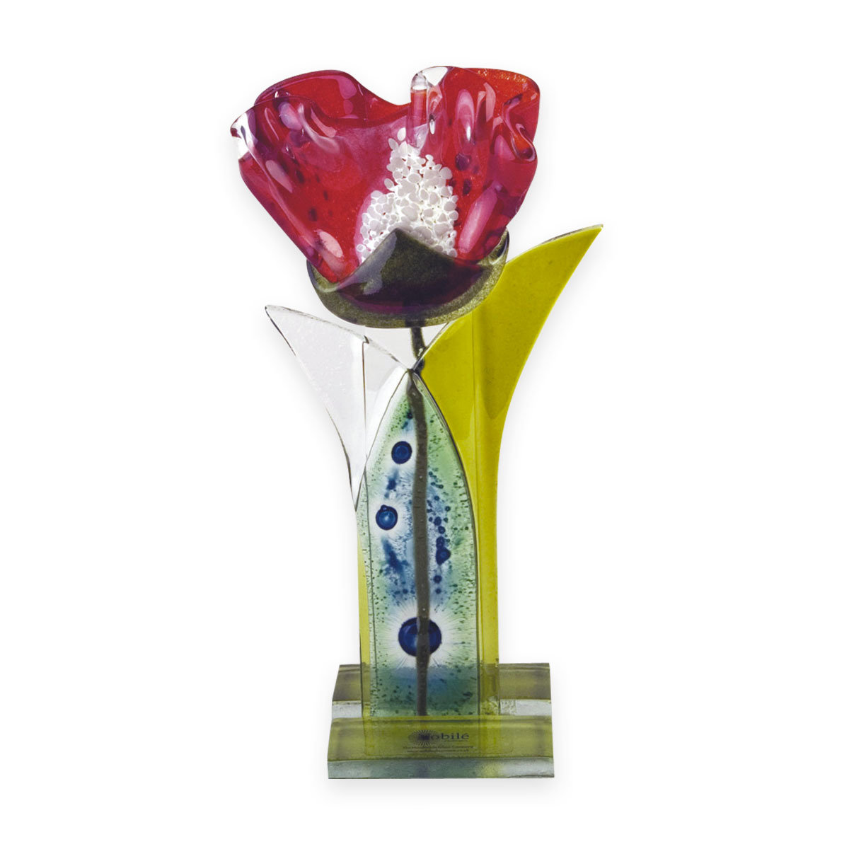 Nobile Fused Red Flower Stem -25cm Nobile Fused Red Flower Stem -25cm