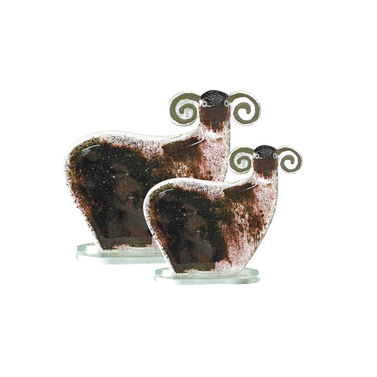 Nobile Glass Fused Glass Black Sheep Small Nobile Glass Fused Glass Black Sheep Small