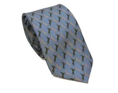 Boxing Hares- Silk Tie by Fox & Chave Boxing Hares- Silk Tie by Fox & Chave