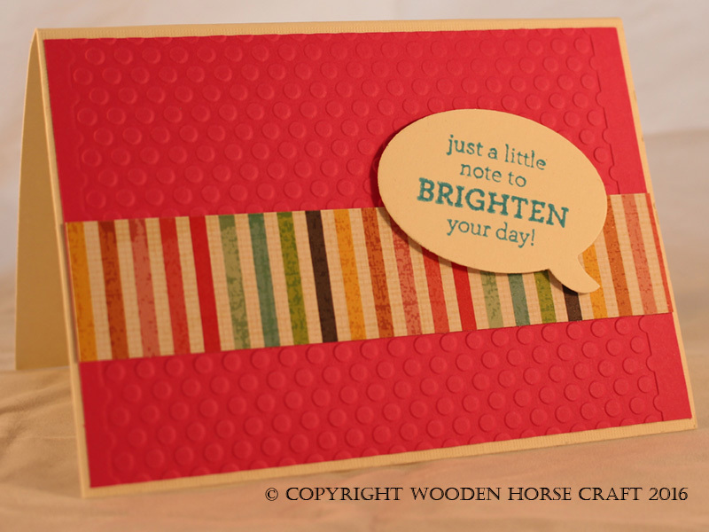 Card: Just a Note brightenday_pink_stripe