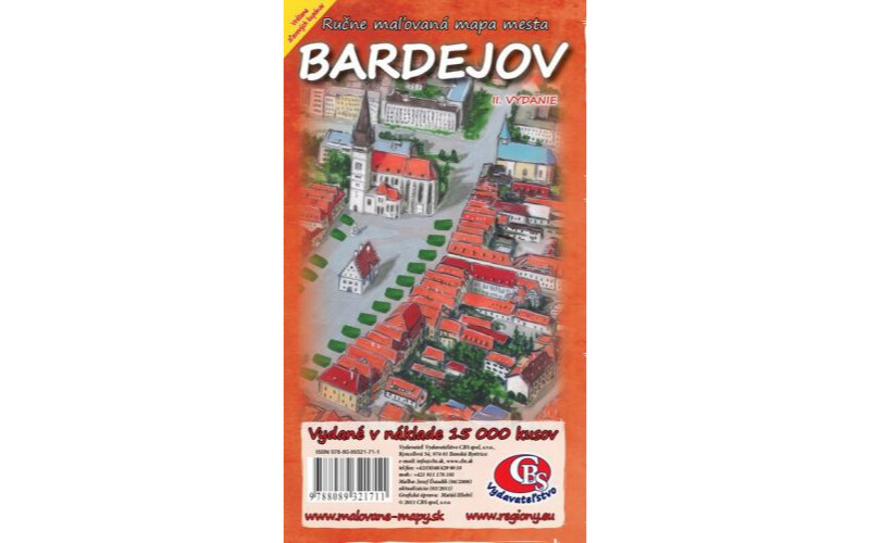 MAPA mesta Bardejov II.vydanie MAPA mesta Bardejov II.vydanie