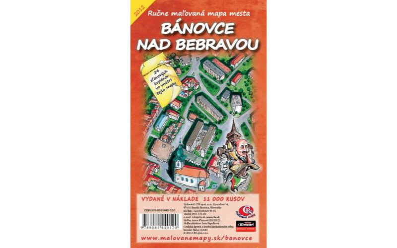 MAPA mesta Bánovce nad Bebravou I.vydanie MAPA mesta Bánovce nad Bebravou I.vydanie