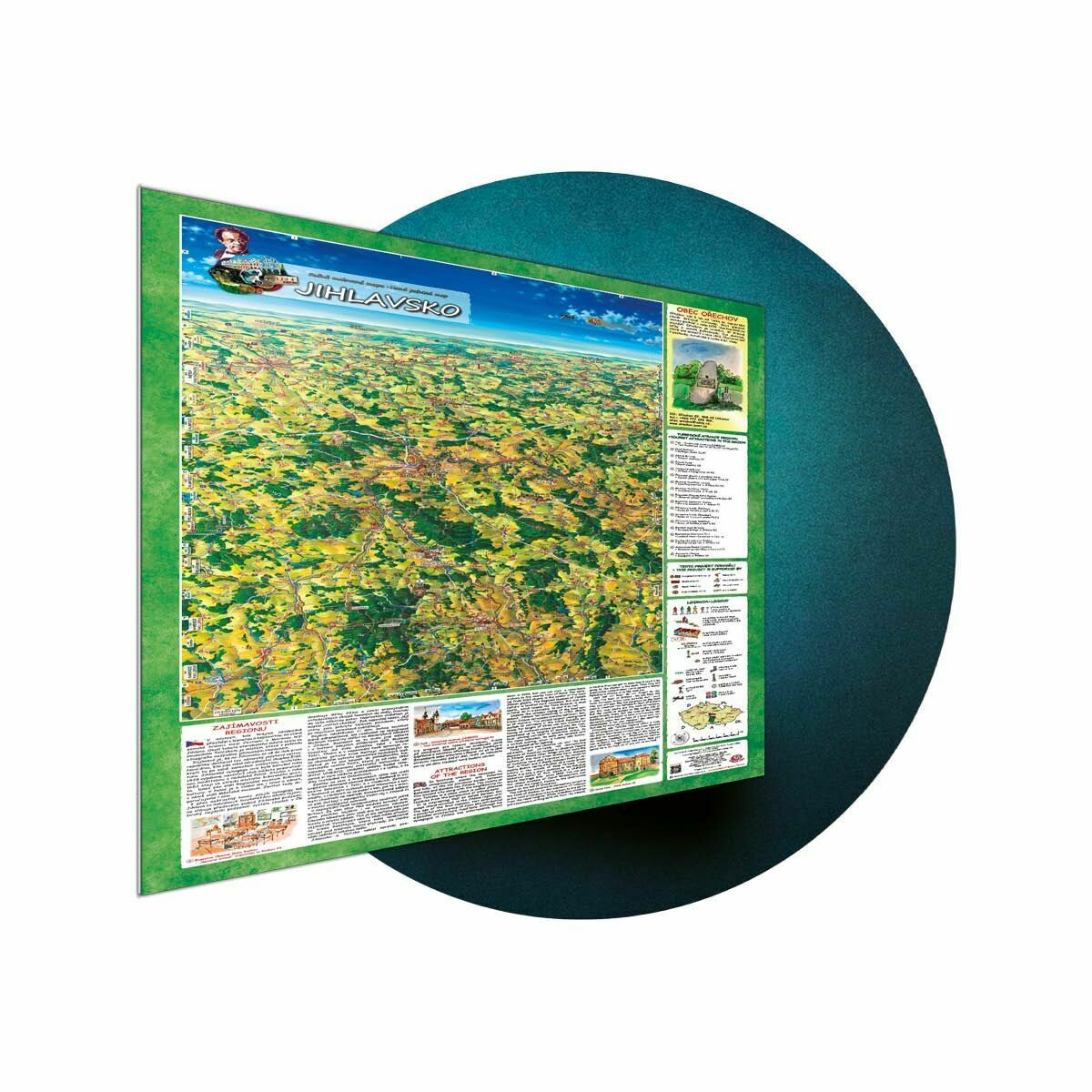 Laminovaná maľovaná/VKÚ mapa na plastovej tabuli Laminovaná maľovaná/VKÚ mapa na plastovej tabuli