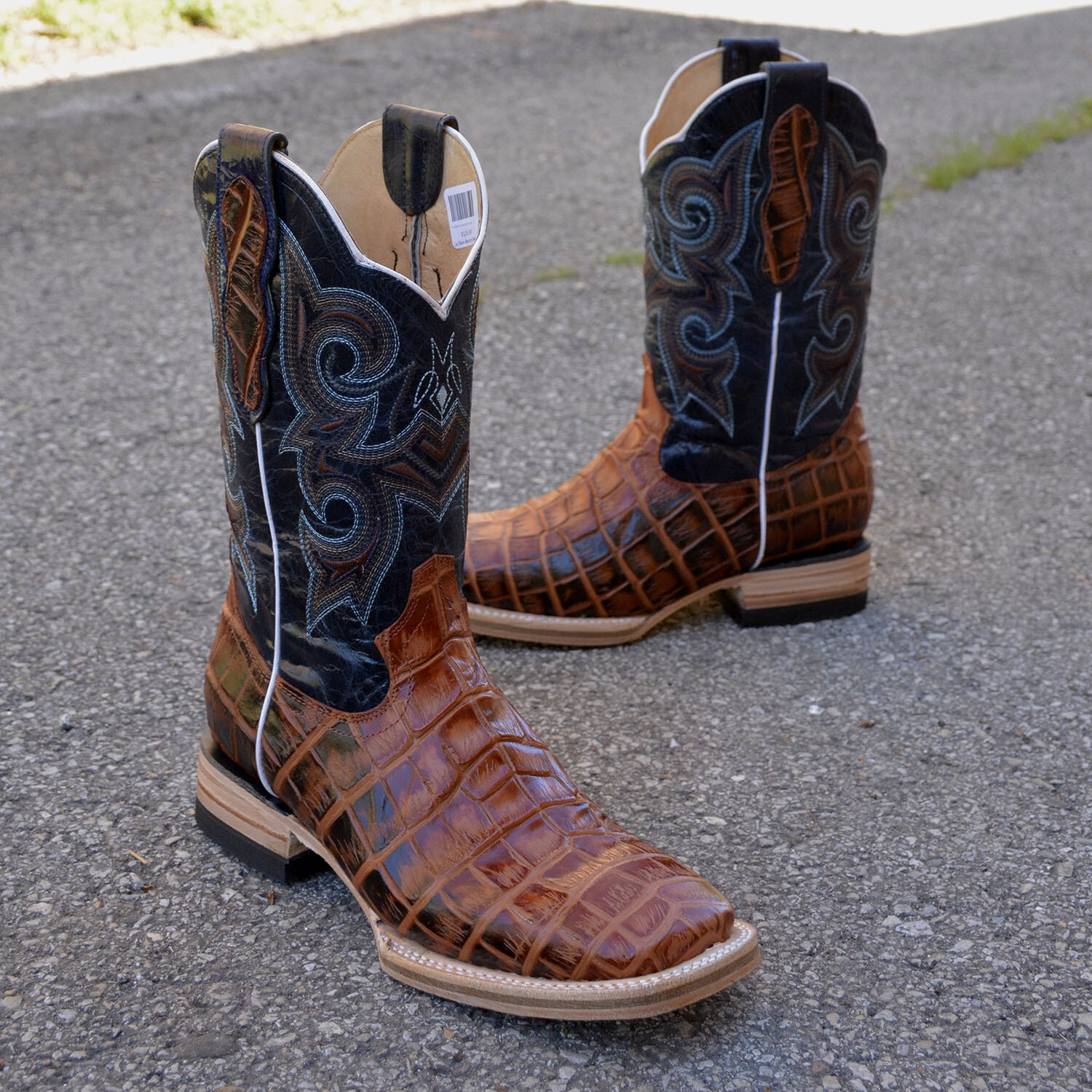 Men's Shoes Mens Brown Western Rodeo Crocodile Belly Cowboy Boots Ranch ...
