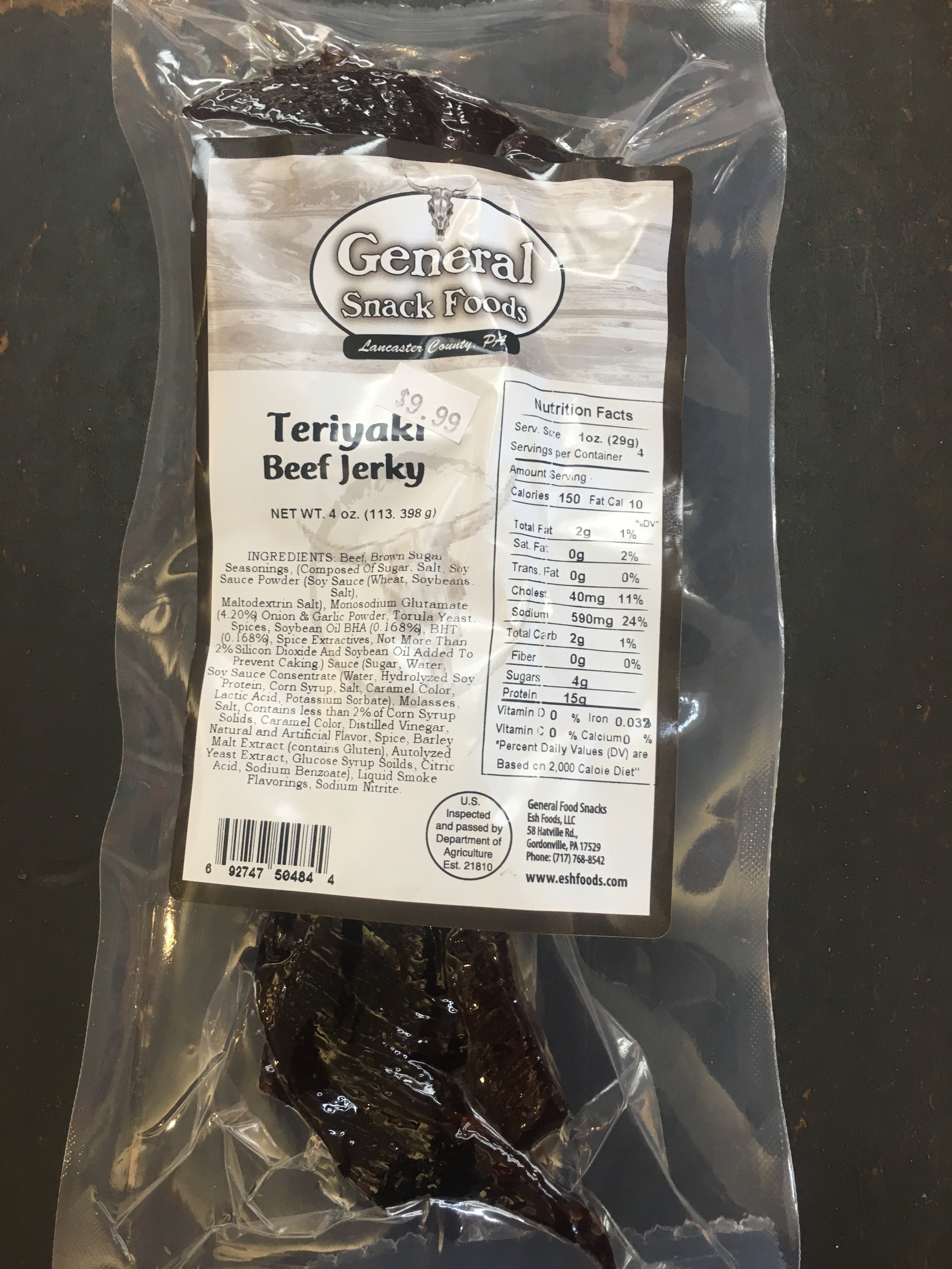 Teriyaki Beef Jerky 4oz 00071