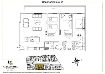 APARTADO A01 - $4,200,000 (3Rec-113m2-Nivel PB-Jardín)