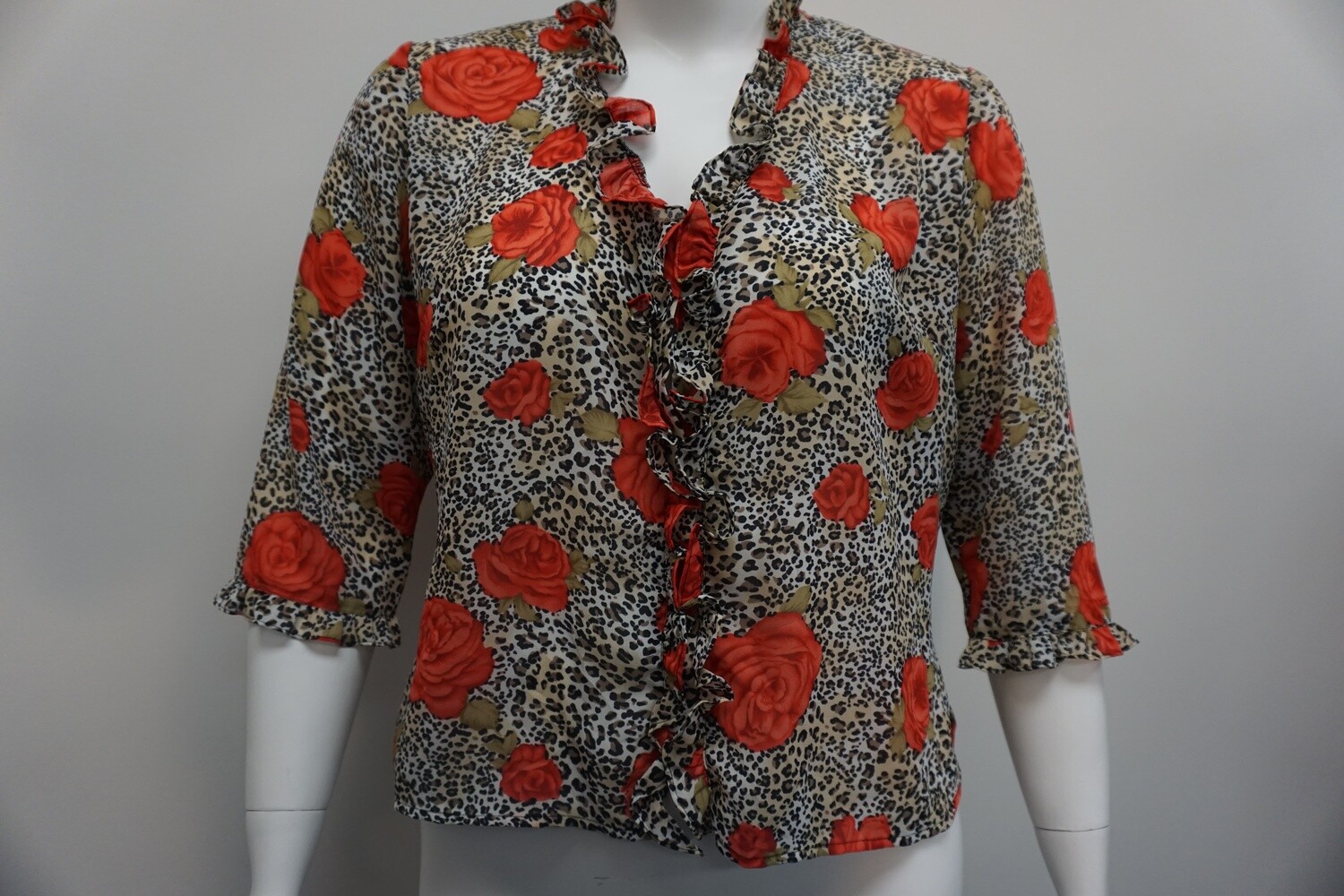 Roses and Cheetah print Blouse Roses and Cheetah print Blouse