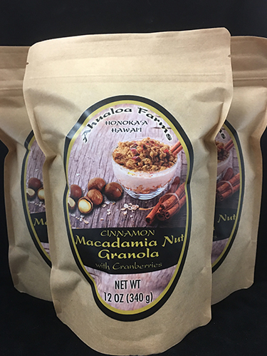 Cinnamon Macadamia Nut Granola with Cranberries 12oz 00185