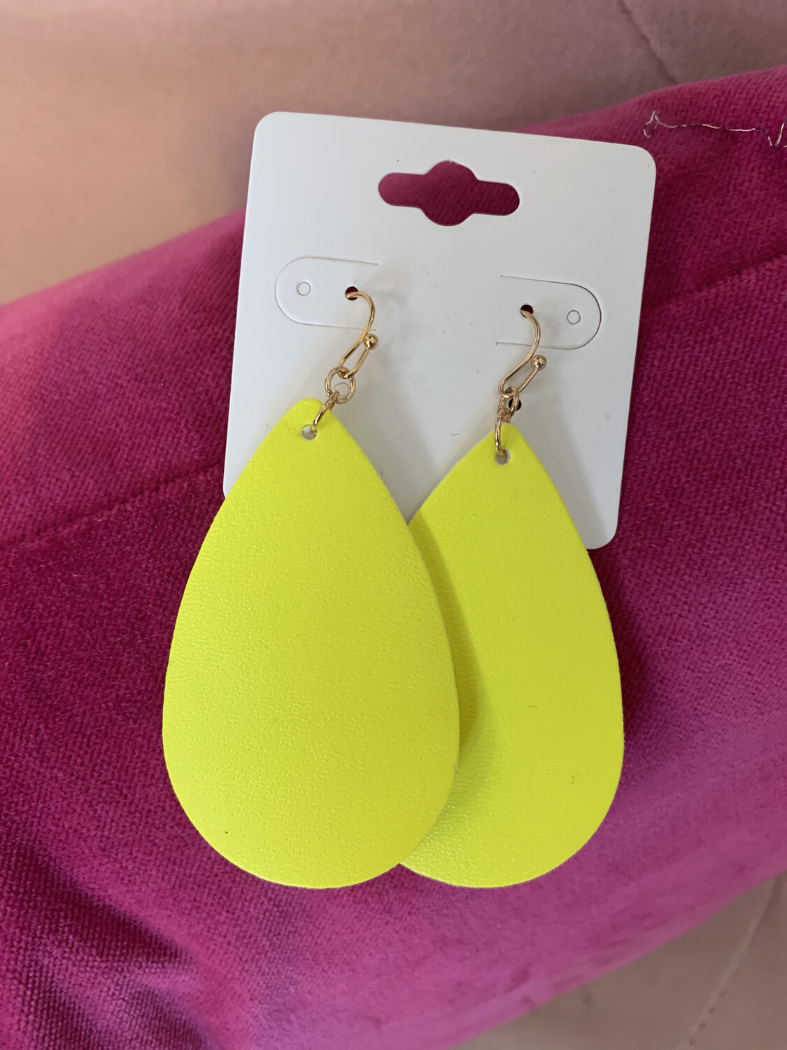 Neon Yellow Earrings