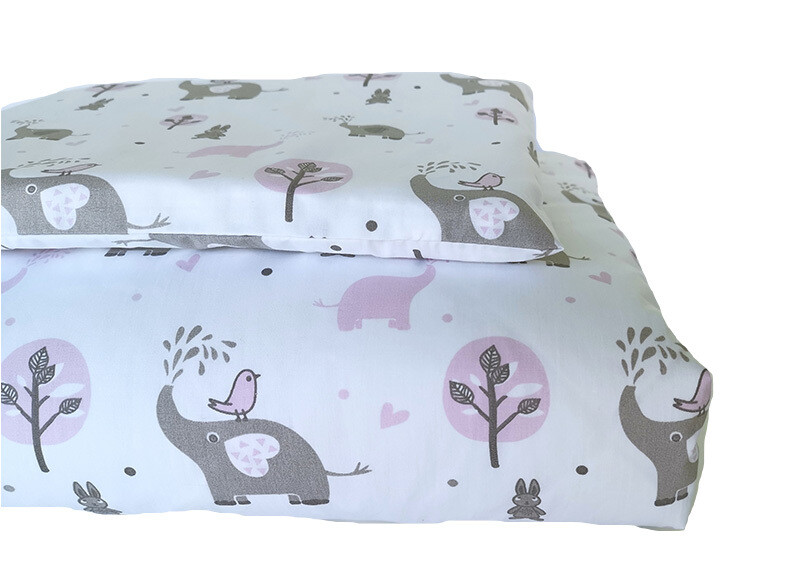 Shop Ellie Friends Pink Cot Duvet Cover Set Cotton