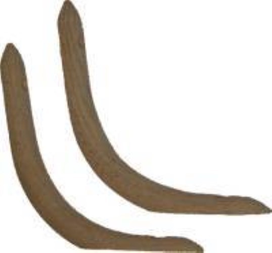 Pair of Oak Hiphuggers Chair Brackets Hip Hugger Chair Parts
