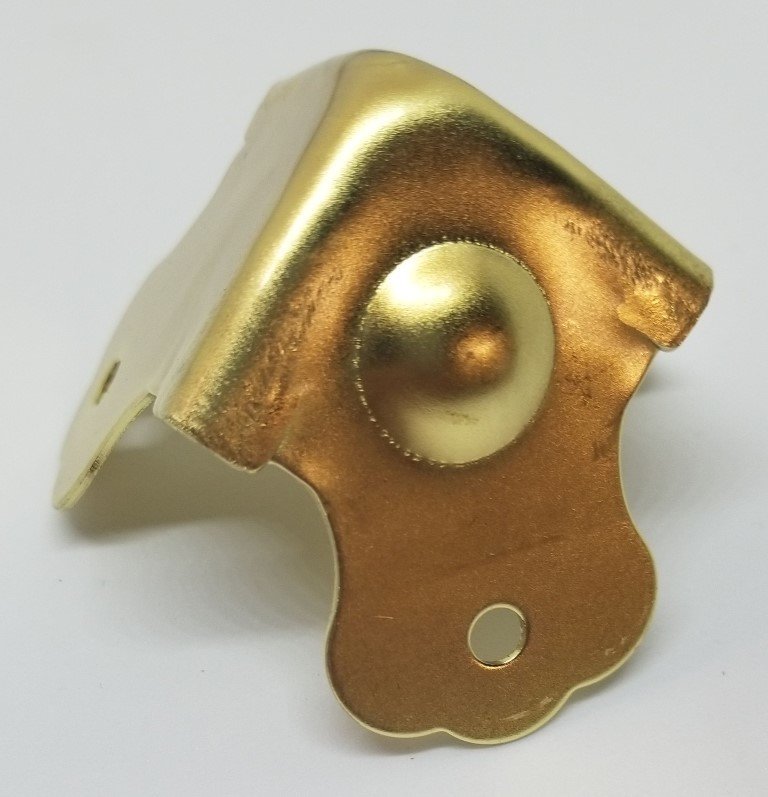 Brass Plated Trunk Corner with Dimple steamer chest cap ...
