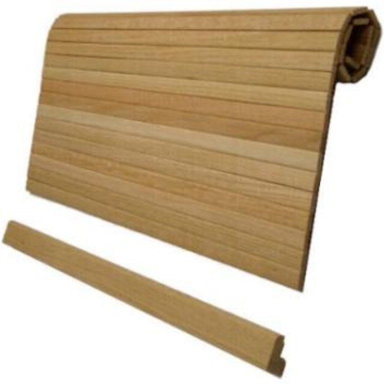 Short Sellers Horizontal Oak Kitchen Cabinet Tambour Roll Door