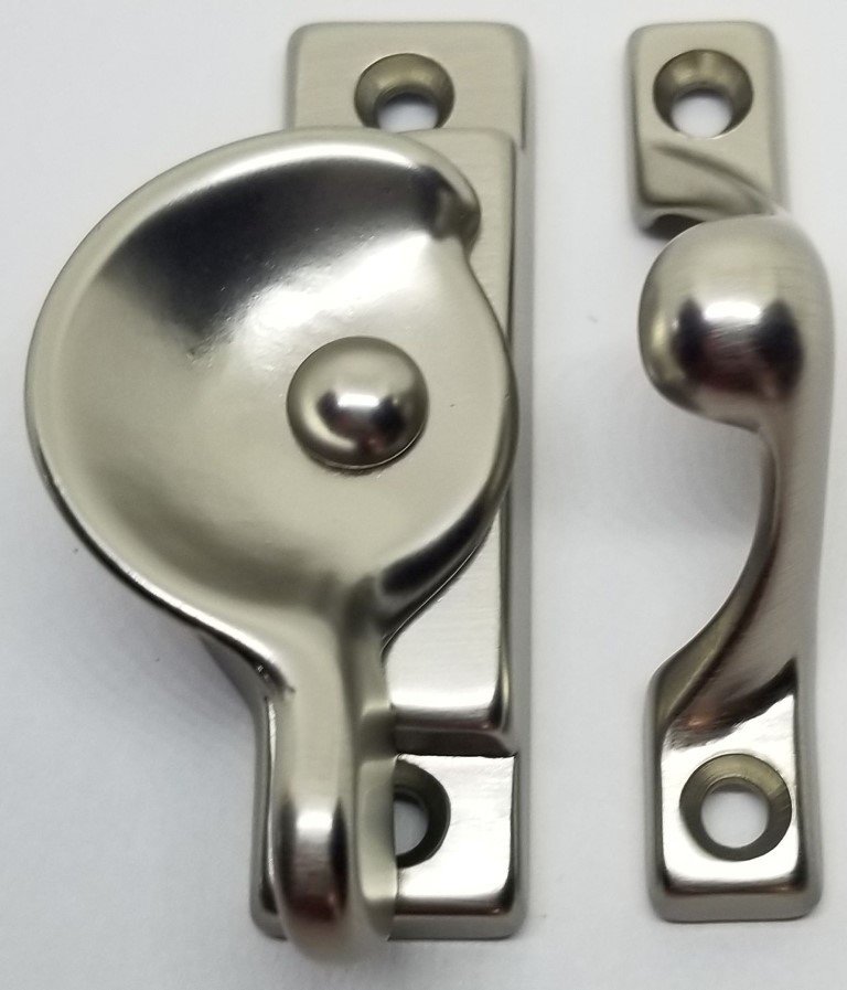 Decorative Solid Brushed Nickel Heavy Duty Spring Loaded Window Sash