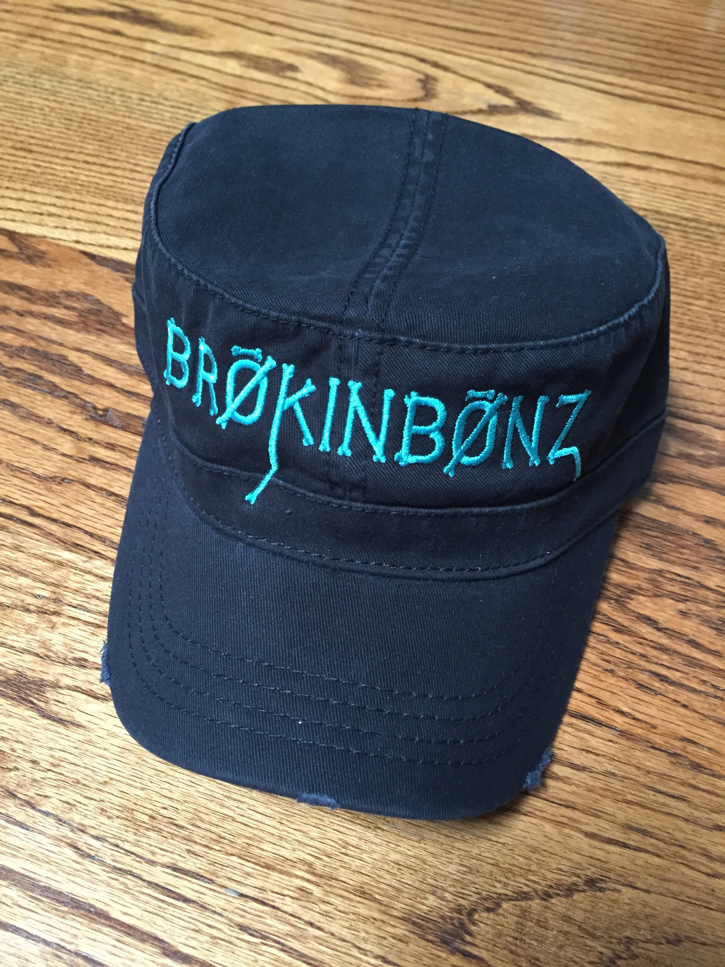 BRØKINBØNZ Embroidered Adult Military Style Cap EABLKMC