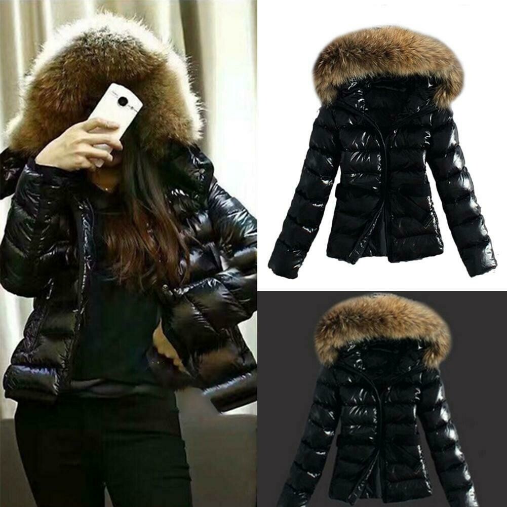 womens faux fur puffer jacket