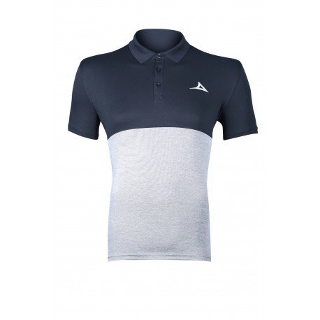 playera tipo polo gris