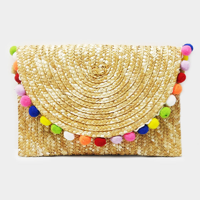 Brandy Pom Pom Clutch WT-342110