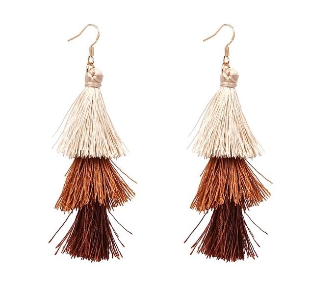 Trio Tassel Cha Cha Earrings - Fall Ombre' 00019