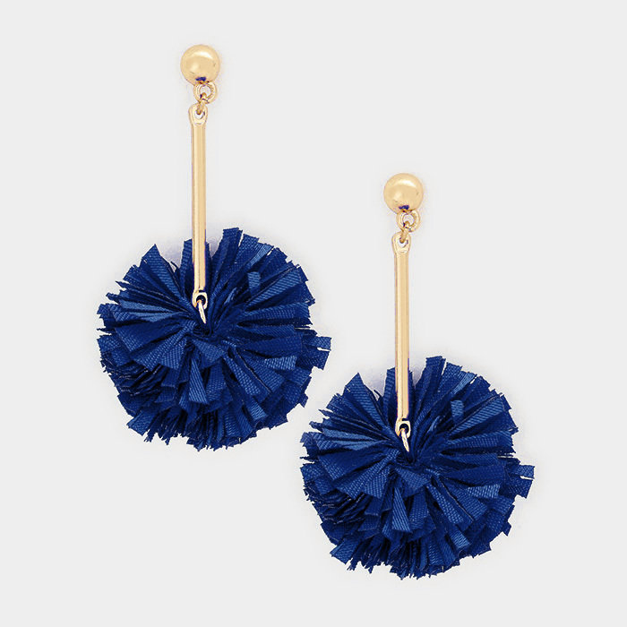 Varsity Navy Earrings WT-351096